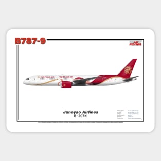 Boeing B787-9 - Juneyao Airlines (Art Print) Sticker